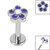 Titanium Internally Threaded Labrets 1.2mm - Daisy Flower - SKU 68015