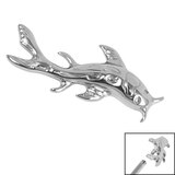 Titanium Koi Fish for Internal Thread shafts in 1.2mm - SKU 68581