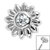 Steel Bezel Set Jewelled Sunflower for Internal Thread shafts in 1.2mm - SKU 68710