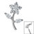 Titanium Claw Set Jewelled Blossom Flower for Internal Thread shafts in 1.2mm - SKU 68753