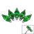 Titanium Claw Set 5 CZ Jewel Marquise Fan for Internal Thread shafts in 1.2mm - SKU 68772