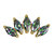 Titanium Claw Set 5 CZ Jewel Marquise Fan for Internal Thread shafts in 1.2mm - SKU 68776