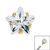 Titanium Claw Set CZ Jewelled Star for Internal Thread Shafts in 1.2mm - SKU 68896