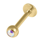 Gold Titanium Jewelled Labret - SKU 68913