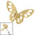 Titanium Threadless (Bend fit) Titanium Fluttering Butterfly - SKU 69031