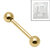 Sterile Gold Plated Titanium (PVD) Barbell 1.6mm - SKU 69104