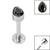 Titanium Internally Threaded Labrets 1.2mm - Titanium Bezel Set Jewelled Pear - SKU 69187