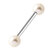 Steel Barbell with Acrylic Pearl Balls 1.6mm - SKU 69229