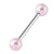 Steel Barbell with Acrylic Pearl Balls 1.6mm - SKU 69237