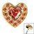 Titanium Jewelled Heart with Pave Set Edge for Internal Thread shafts in 1.2mm - SKU 69359