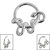 Titanium Coiled Snake Hinged Clicker Ring - SKU 69429