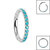 Titanium Pave Set Turquoise Edge Hinged Clicker Ring - SKU 69466