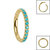 Titanium Pave Set Turquoise Edge Hinged Clicker Ring - SKU 69467