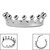 Titanium Princess Crown Hinged Clicker Ring - SKU 69493