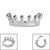 Titanium Princess Crown Hinged Clicker Ring - SKU 69494