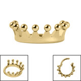 Titanium Princess Crown Hinged Clicker Ring - SKU 69495