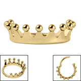 Titanium Princess Crown Hinged Clicker Ring - SKU 69496