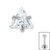 Titanium Claw Set Jewelled Triangle for Internal Thread shafts in 1.2mm - SKU 69758