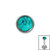 Titanium Bezel Set Turquoise Stone Top for Internal Thread shafts in 1.2mm - SKU 69791