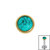 Titanium Bezel Set Turquoise Stone Top for Internal Thread shafts in 1.2mm - SKU 69792