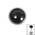 Titanium Bezel Set Black Onyx Stone Top for Internal Thread shafts in 1.2mm - SKU 69793