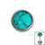 Titanium Bezel Set Turquoise Stone Top for Internal Thread shafts in 1.2mm - SKU 69795