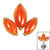 Titanium Claw Set Carnelian Marquise Stone Leaves Trio Top for Internal Thread shafts in 1.2mm - SKU 69979