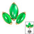 Titanium Claw Set Green Aventurine Marquise Stone Leaves Trio Top for Internal Thread shafts in 1.2mm - SKU 69981