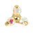 Gold Titanium Claw Set CZ Jewelled Mini Trinity for Internal Thread shafts in 1.2mm - SKU 70018