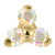 Gold Titanium Claw Set CZ Jewelled Trinity for Internal Thread shafts in 1.2mm - SKU 70096