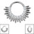 Titanium Ray of Light Hinged Clicker Ring - SKU 70186