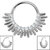 Titanium Ray of Light Hinged Clicker Ring - SKU 70188