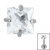 Titanium Claw Set Jewelled Square for Internal Thread shafts in 1.2mm - SKU 70246