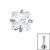 Titanium Claw Set Jewelled Square for Internal Thread shafts in 1.2mm - SKU 70249