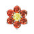 Titanium Claw Set Jewelled Primrose Flower for Internal Thread shafts in 1.2mm - SKU 70365