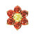 Titanium Claw Set Jewelled Primrose Flower for Internal Thread shafts in 1.2mm - SKU 70366