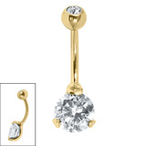 Belly Bar - Sophisticate - Steel Claw Set Double Jewel - SKU 70403