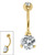 Belly Bar - Sophisticate - Steel Claw Set Double Jewel - SKU 70403