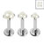 Titanium Triple Piercing with Titanium Tops - Internally Threaded Claw Set Round Pearl 1.2mm - SKU 70636