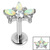 Titanium Internally Threaded Labrets 1.2mm - Titanium Claw Set Opal and Jewel  Water Lily - SKU 70666