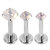 Titanium Triple Piercing with Titanium Tops - Internally Threaded Claw Set Round Stone Tops 1.2mm - SKU 70784