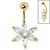 Belly Bar - Steel St Bernards Lily Flower - SKU 70907