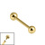 Gold Titanium Internally Threaded Micro Barbells 1.2mm - SKU 70911