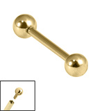 Gold Titanium Internally Threaded Barbells 1.6mm - SKU 70912