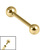 Gold Titanium Internally Threaded Barbells 1.6mm - SKU 70914