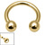 Gold Titanium Internally Threaded Circular Barbells (CBB) (Horseshoes) 1.2mm - SKU 70915