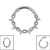 Titanium Spiked Chain Hinged Clicker Ring - SKU 70947