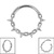 Titanium Spiked Chain Hinged Clicker Ring - SKU 70948