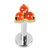 Titanium Internally Threaded Labrets 1.2mm - Titanium Claw Set Carnelian Trinity stone top - SKU 71003