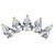 Titanium Claw Set Jewelled  Diadem for Internal Thread shafts in 1.2mm - SKU 71352